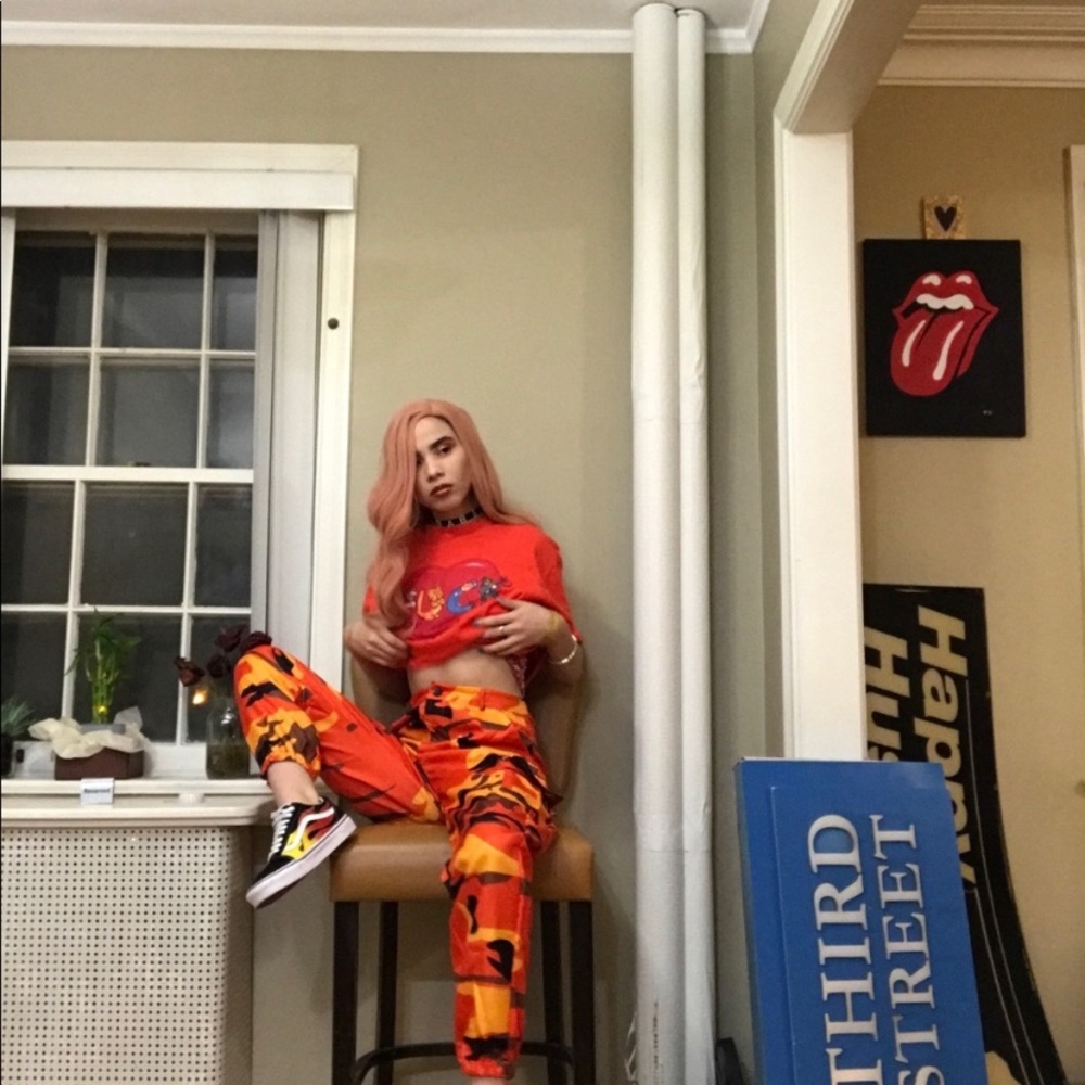 Supreme Fuck Love Bright Orange Tee